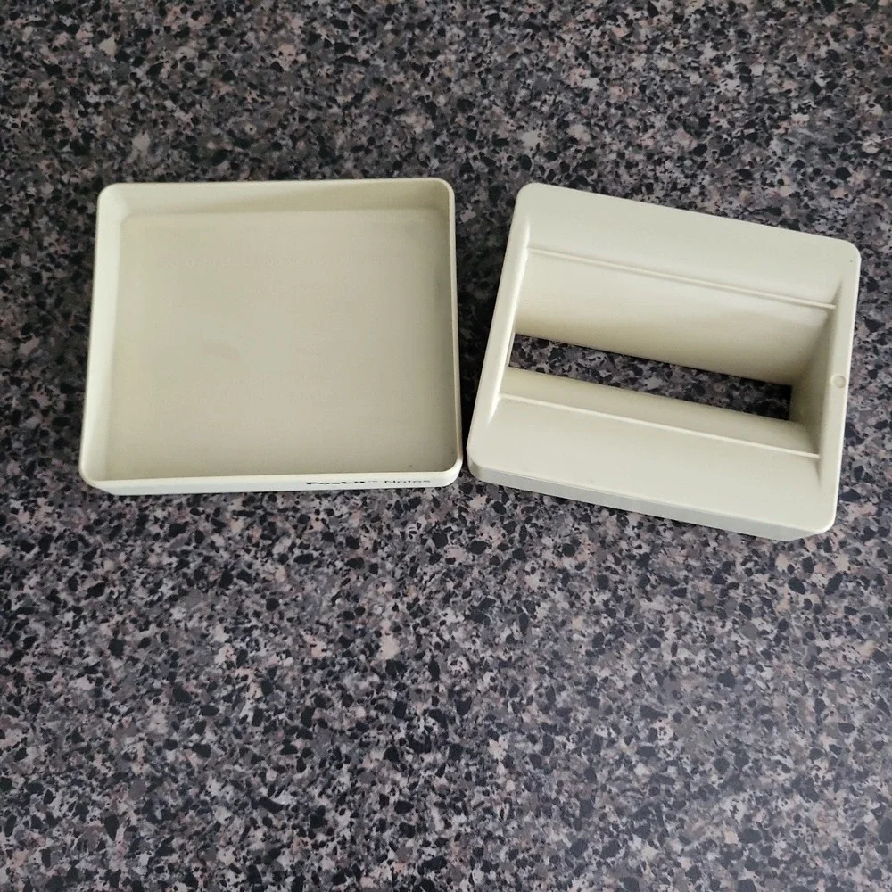 Vintage 3M Post-It Pop-Up Note Dispenser C-330 Beige Almond Weighted Desk Access